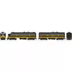 Athearn #G19505 FP7A/F9B W/DCC & SNDSLSF/Blk & Yel #5047/#5133