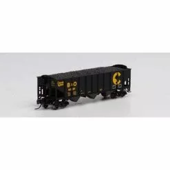 Athearn #25564 40' 3-Bay Ribbed Hopper W/Load, B&O #10189