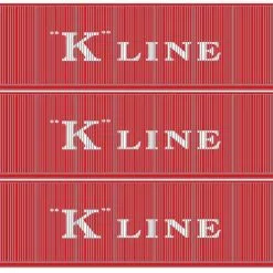 Athearn #27053 HO 40’ Low-Cube Container KKFU (3 Pack)