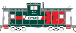 Athearn Roundhouse #1349 Wide Vision Caboose - Ferromex #100104