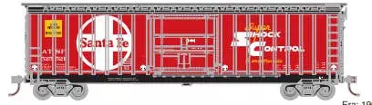 Athearn 40223 HO 50’ Outside Braced Plug Door Box Car ATSF #525581