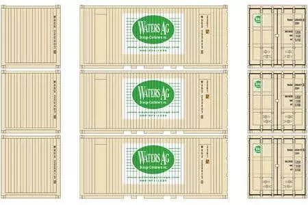 Athearn #27874 20' Corrugated Container W/PanelWater Ag (3pcs)