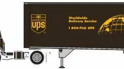 Athearn 90994 HO Ford C Tractor With 28’ Trailer - United Parcel Service