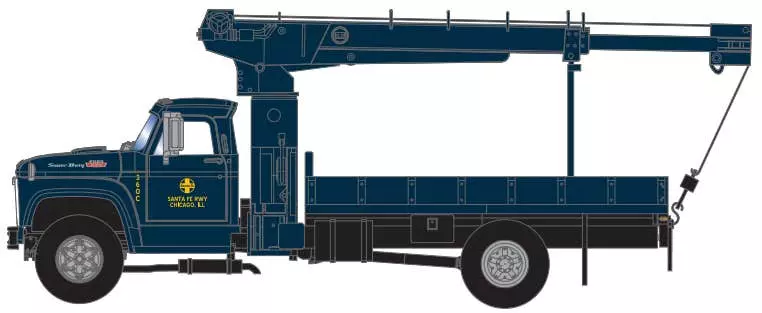 Athearn 96834 HO Ford F-850 Boom Truck Santa Fe #360C