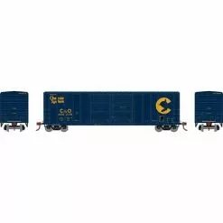 Athearn 15876 HO 50' 5277 Double Door Box Car C&O #486220