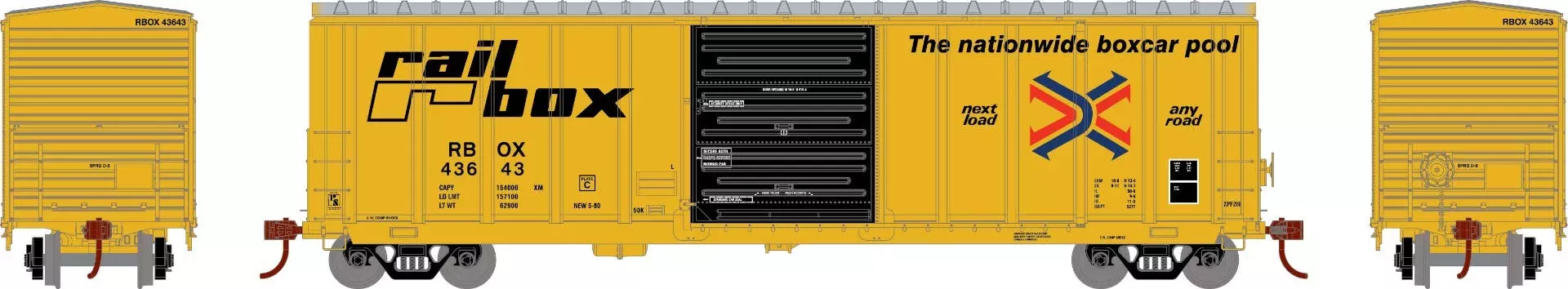 Athearn 15963 HO 50ft PS 5277 Box Car Railbox #43643