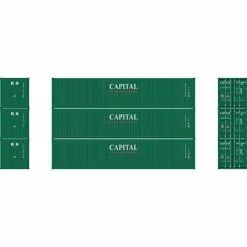 Athearn 16386 HO 40ft Low Cube Container - Capital (3 Pack)