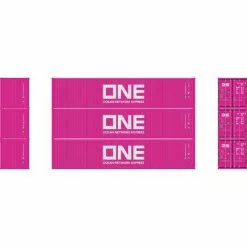 Athearn 16387 HO 40ft Low Cube Container - Ocean Network Express (3 Pack)