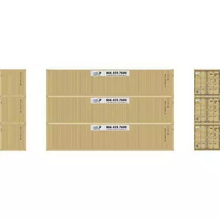 Athearn 16390 HO 40ft Low Cube Container - Mobile Modular (3 Pack)