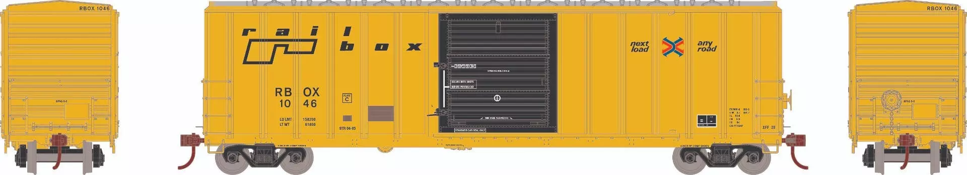 Athearn 25467 N 50ft FMC 5347 Boxcar Railbox #1046