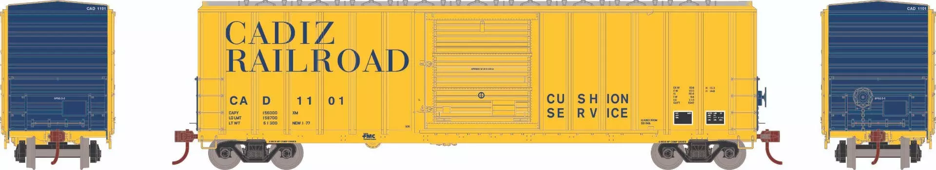 Athearn 25469 N 50ft FMC 5347 Boxcar Cadiz Railroad #1101
