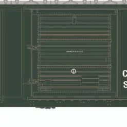 Athearn 18697 HO 50ft FMC 5347 Boxcar Green Mountain Railroad #701