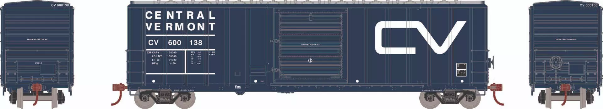 Athearn 25473 N 50ft FMC 5347 Boxcar Central Vermont #6000138