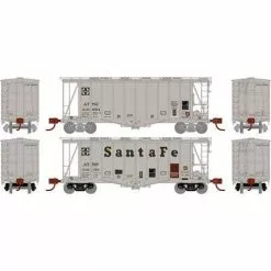 Athearn #23869 N Primed For Grime 2600 Airslide Hopper ATSF #1 (2 Pack)
