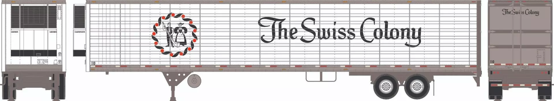 Athearn 26766 HO 53ft Utility Reefer Trailer Swiss Colony #110