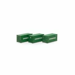 Athearn 27786 HO 20’ Container (3) - Evergreen