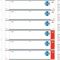 Athearn 28018 HO 48ft Container Santa Fe #689472/689505/689556/689482/689560/689601 6 Pack