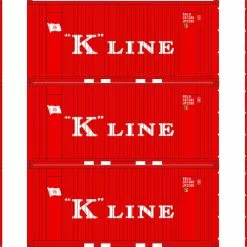 Athearn 28072 HO 20ft Corrugated Container With Panels K-Line #2673805 / 2673829 / 2673851