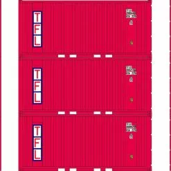Athearn 28078 HO 20ft Corrugated Container With Panels Trans Freight Lines #2002726 / 2005448 / 2009079