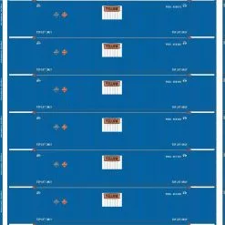 Athearn 28521 HO 53ft CIMC Container Yellow 6 Pack