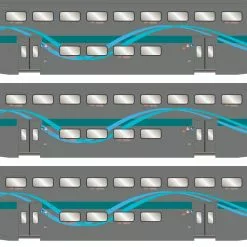 Athearn 28580 N Bombardier Passenger Car Metrolink #110/122/161