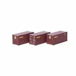 Athearn #28881 20' Corrugated Container, GLDU (3)
