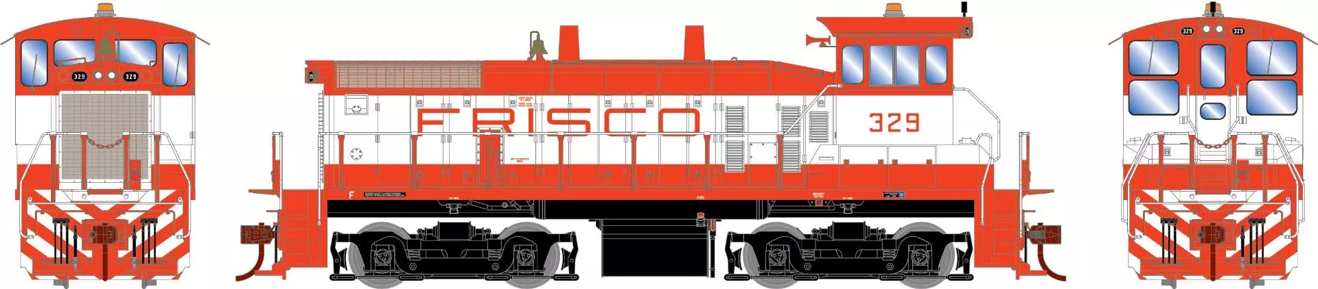 Athearn 29778 HO EMD SW1500 Switcher Frisco #329 With Sound