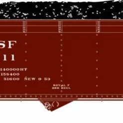 Athearn 28564 N 40ft 3-Bay Offset Hopper Santa Fe #78511