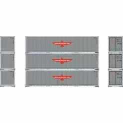 Athearn 63385 HO 40' Smooth Side Container - APL (3pcs)