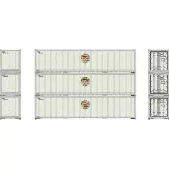 Athearn 63387 HO 40' Smooth Side Container - AML (3pcs)