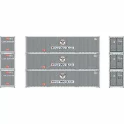 Athearn 63389 HO 40' Smooth Side Container - USLU (3pcs)