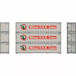 Athearn 63395 HO 40' Smooth Side Container - MOLU (3pcs)