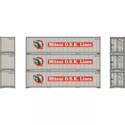Athearn 63396 HO 40' Smooth Side Container - MOLU (3pcs)