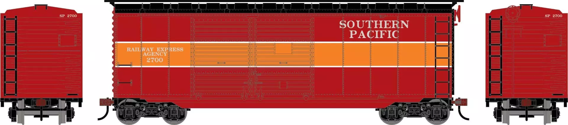 Athearn 72258 HO 40ft Express Box Car Southern Pacific #2700