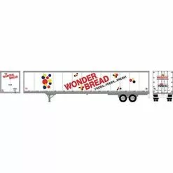 Athearn #72816 HO RTR 53' Wabash Plate Trailer,Wonder Bread#60942