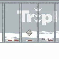 Athearn 72821 HO 53ft Wabash Plate Trailer TripleCrown #461650 Primed For Grime