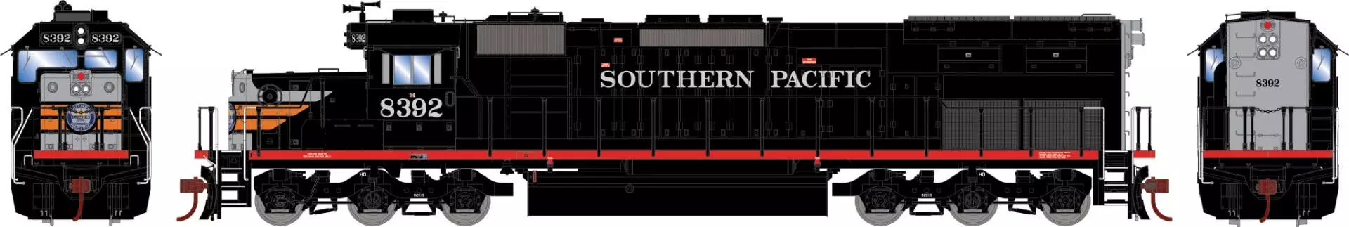 Athearn 73050 HO SP #8392 - SD40T-2 Diesel Locomotive Without Sound