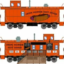 Athearn 74040 HO Concession Cupola Caboose 3-Piece Set Iron Horse Hot Dogs