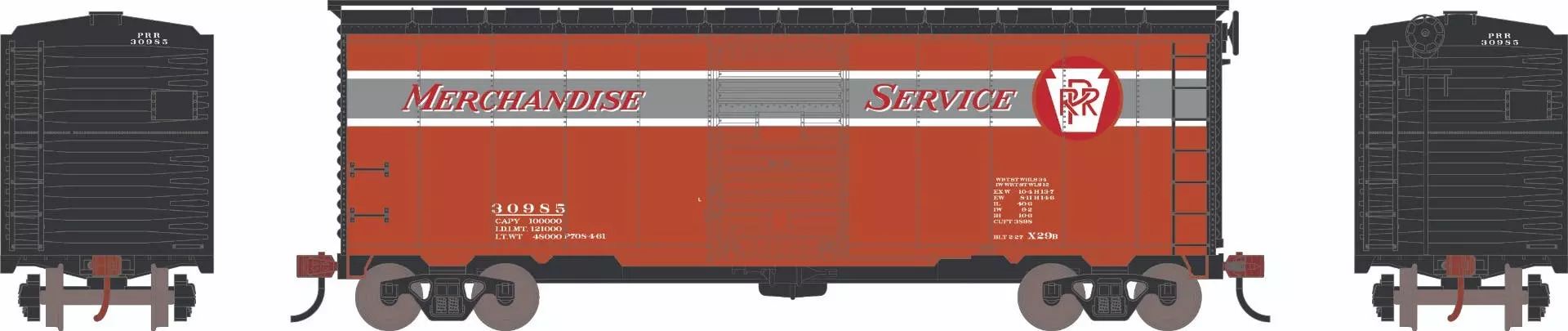 Athearn 75345 HO 40ft Youngstown Door Box Car Pennsylvania Railroad #30985