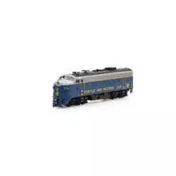 Athearn #G19566 F7A W/DCC & Sound N&W Freight #3725