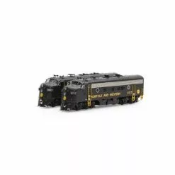 Athearn #G19567 F7A/F7A W/DCC & Sound N&W Freight #3697/#3717
