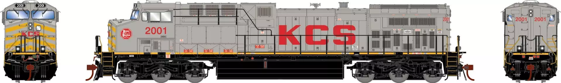 Athearn G31688 HO GE AC4400CW Kansas City Southern #2001