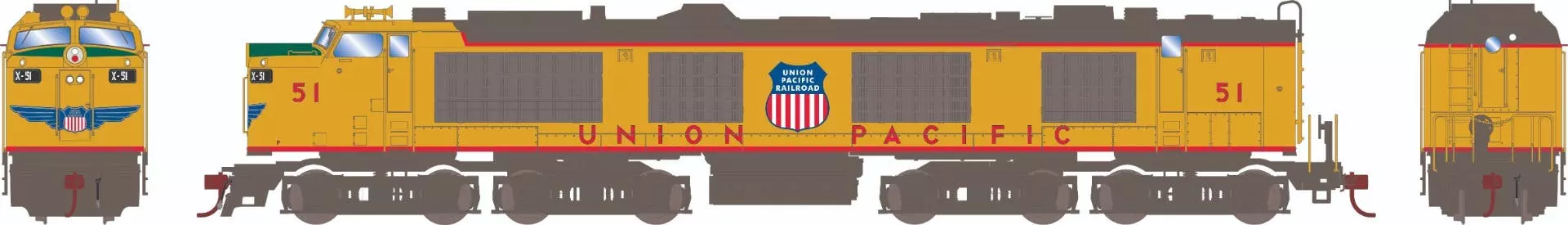Athearn G41242 HO GE “Slab Side” Gas Turbine Union Pacific #51 With Sound