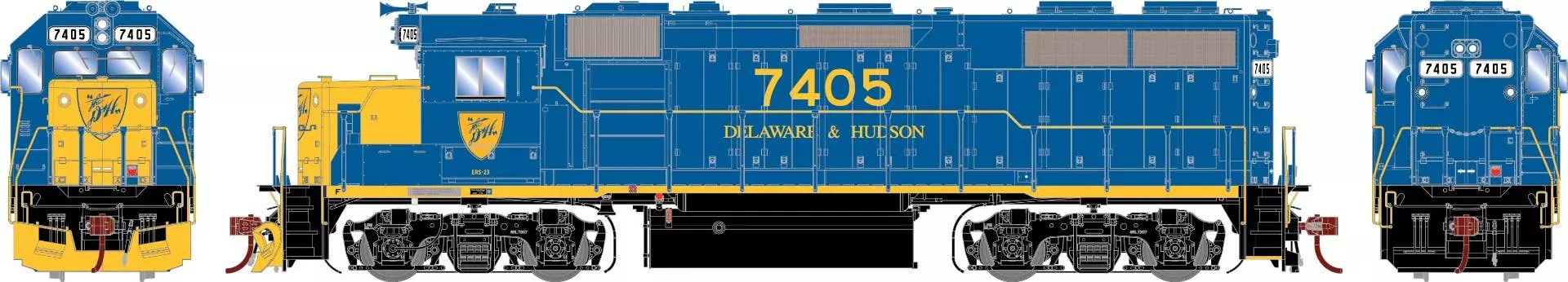 Athearn G66259 HO EMD GP39-2 Delaware & Hudson #7405