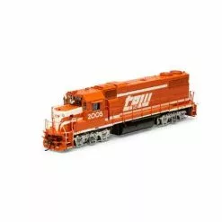 Athearn #G68849 GP38-2 W/DCC & Sound TP&W/Red & White #2005