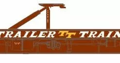 Athearn GN14363 N F89-F TOFC Flat Car Trailer Train - Brown #150677