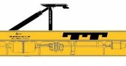 Athearn GN14365 N F89-F TOFC Flat Car Trailer Train - Yellow #150126