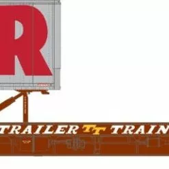 Athearn GN14369 N F89-F TOFC Flat Car With 45ft Fruehauf Z-Van Trailer Trailer Train - Brown #153322 / CXXZ #250433