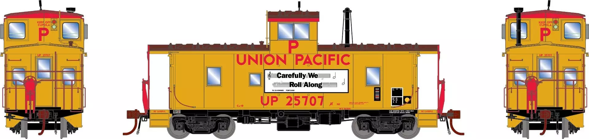 Athearn G79035 HO ICC Caboose Union Pacific* - CA-10 #25707 Equipped With DCC, Sound & Lights