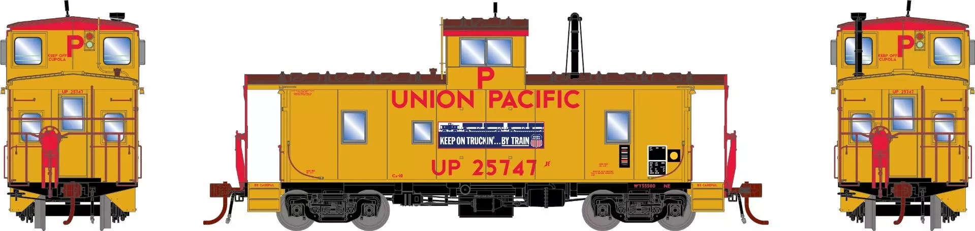 Athearn G79039 HO ICC Caboose Union Pacific* - CA-10 #25747 Equipped With DCC, Sound & Lights